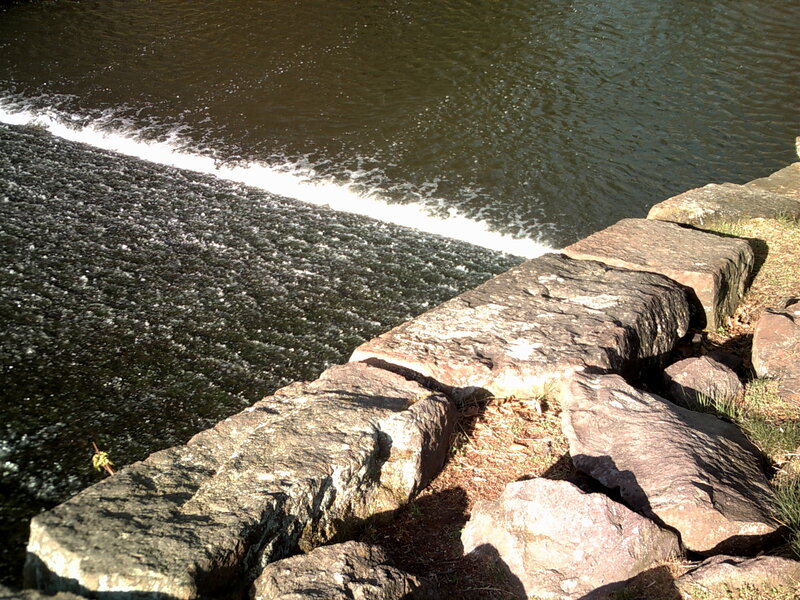 Waterfall at a dam