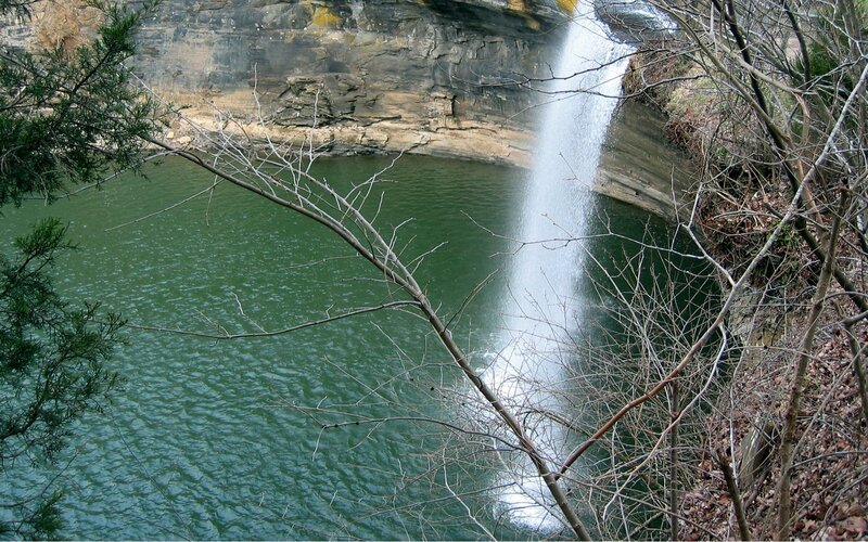 Waterfall at a natural pool