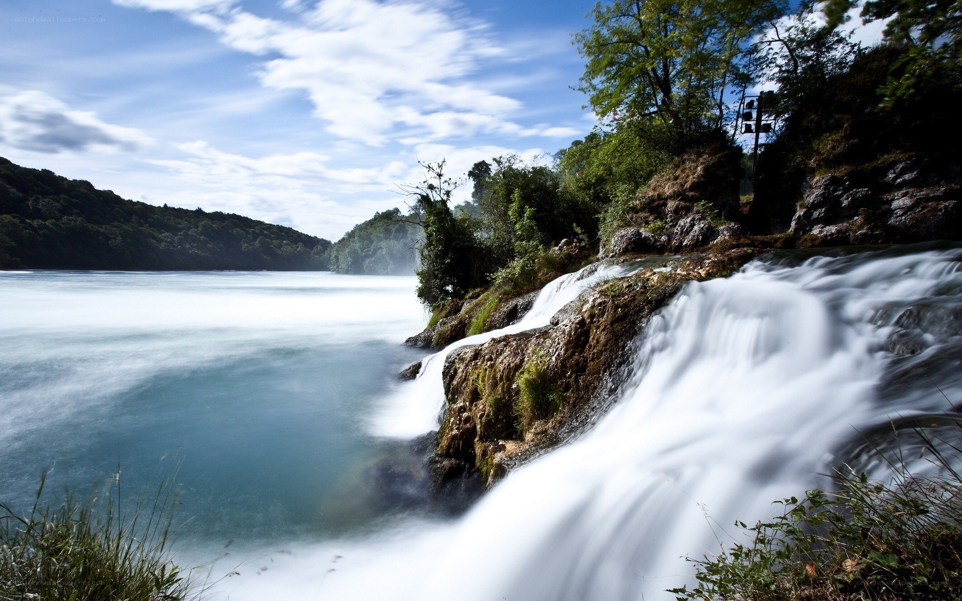 Waterfall at a scenic river