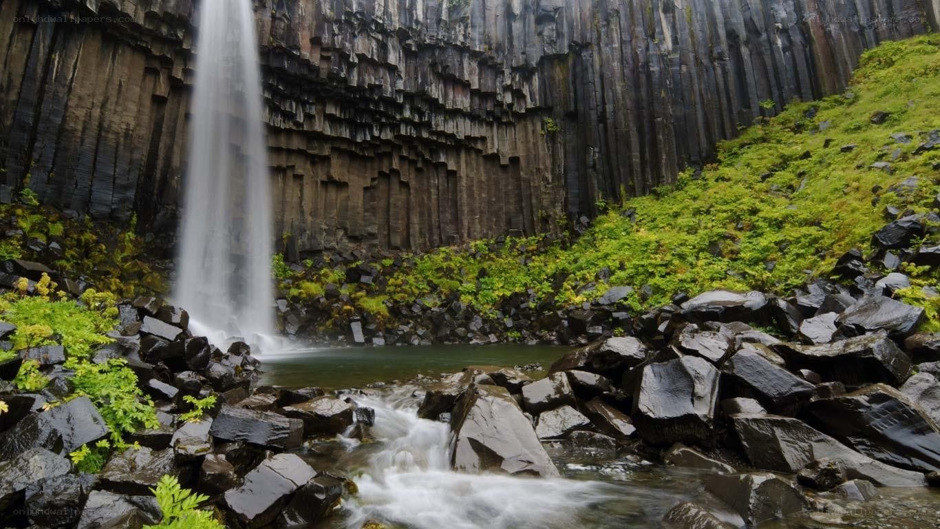 Waterfall at Basalt Columns
