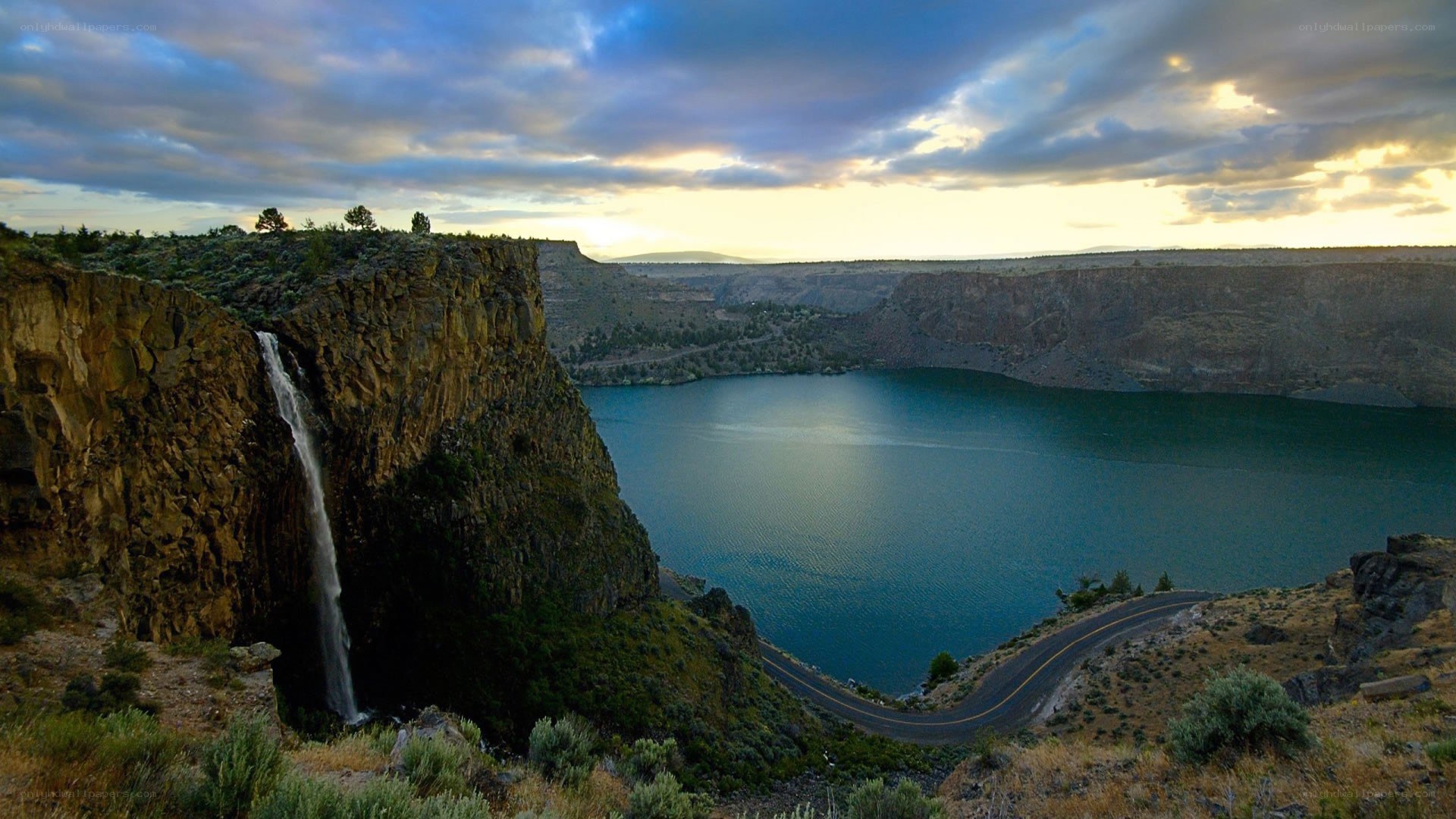 Waterfall at Crater Lake