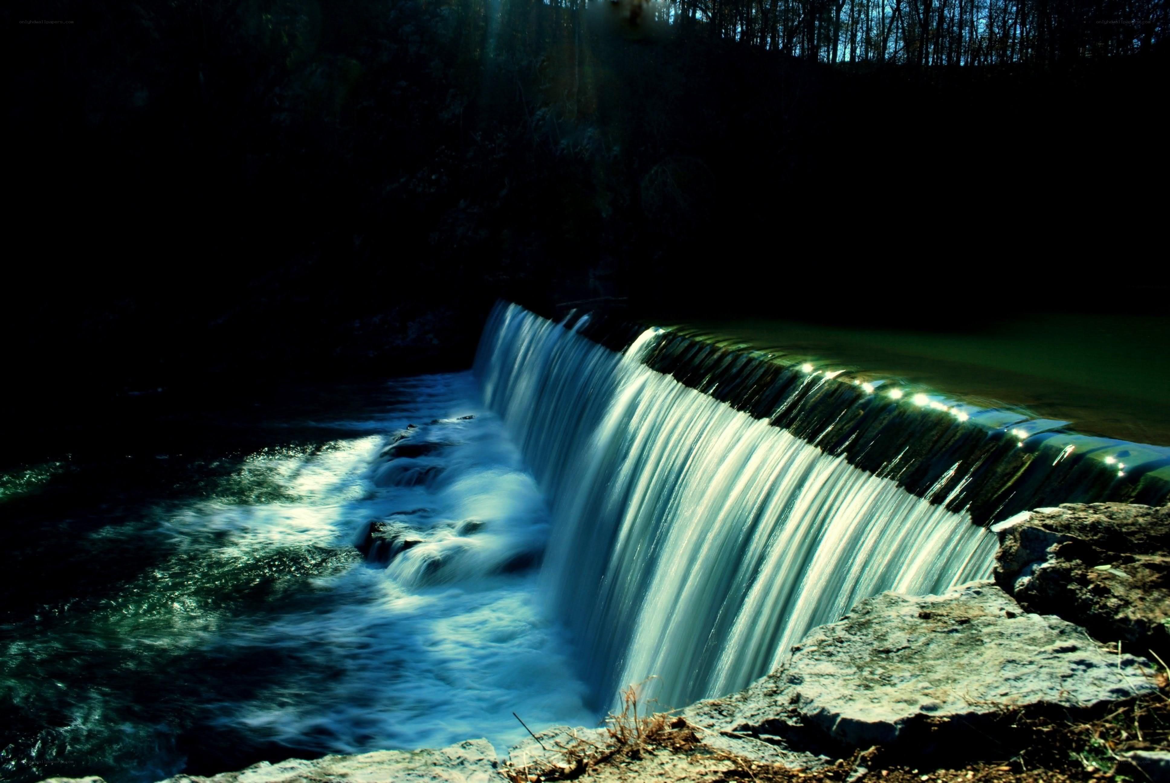 Waterfall at dusk