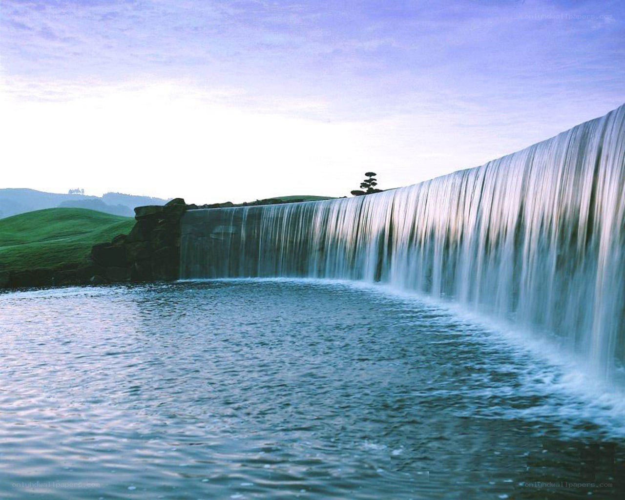 Waterfall at dusk