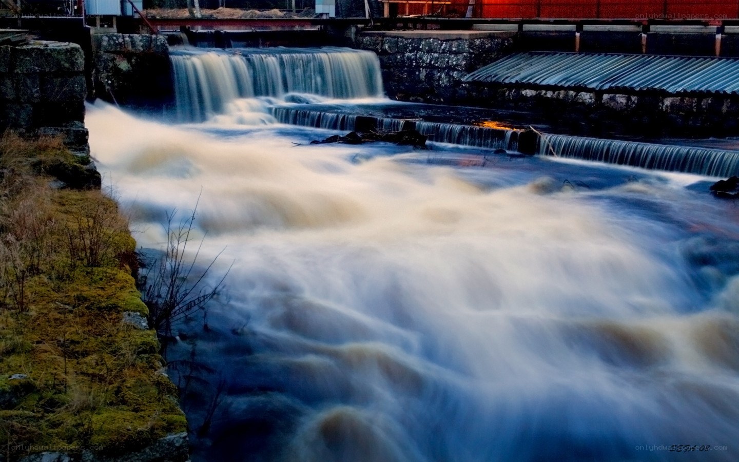 Waterfall at dusk