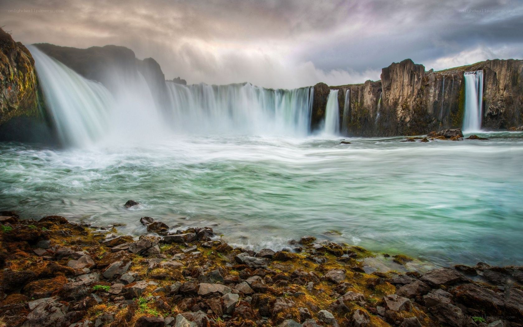 Waterfall at Gullfoss in Iceland