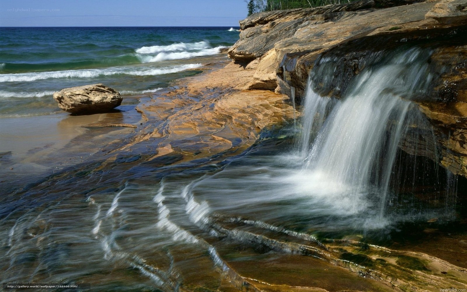 Waterfall at Lake Superior