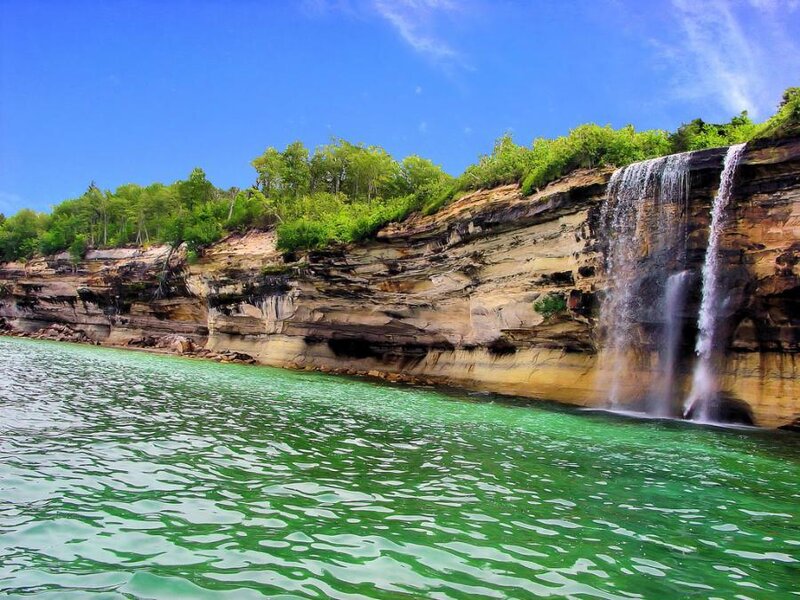Waterfall at Pictured Rocks
