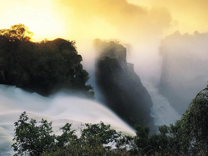 Waterfall at Sunrise