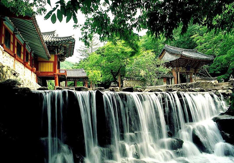 Waterfall at Temple