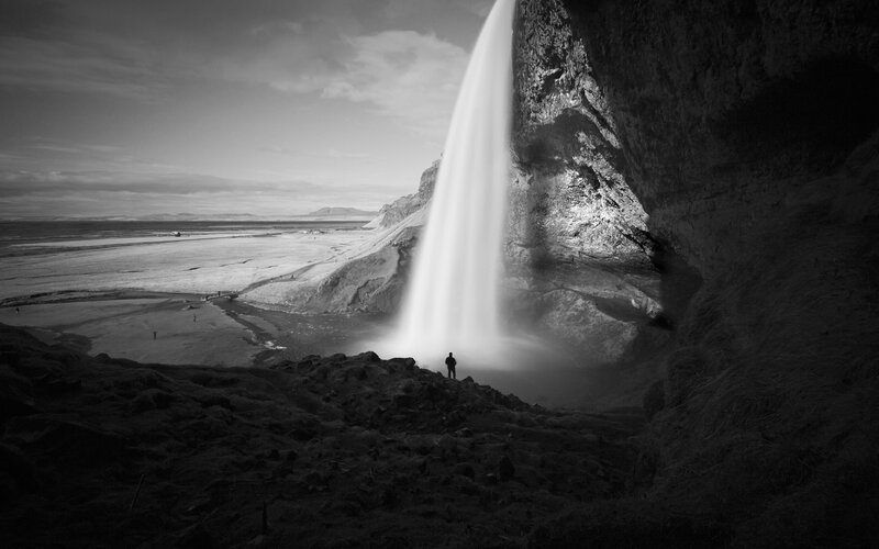 Waterfall behind the veil