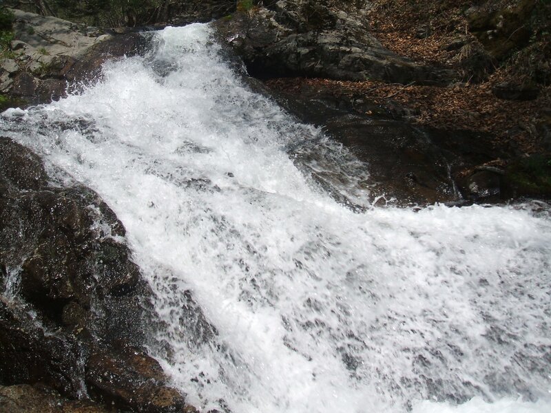 Waterfall cascading over rocks
