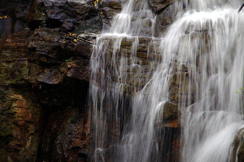 Waterfall cascading over rocks