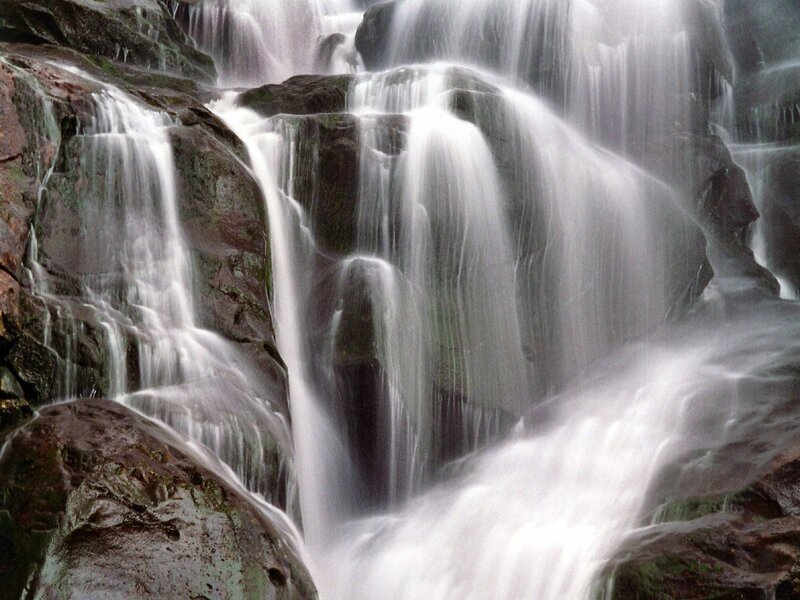 Waterfall cascading over rocks