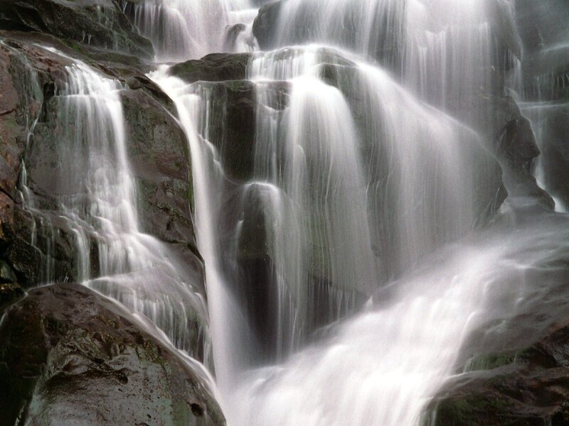 Waterfall cascading over rocks