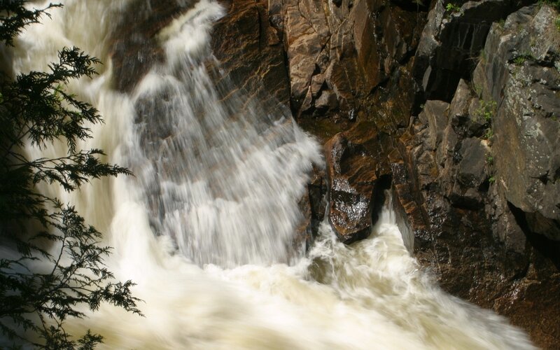 Waterfall cascading over rocks