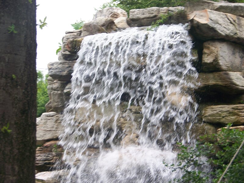 Waterfall cascading over rocks