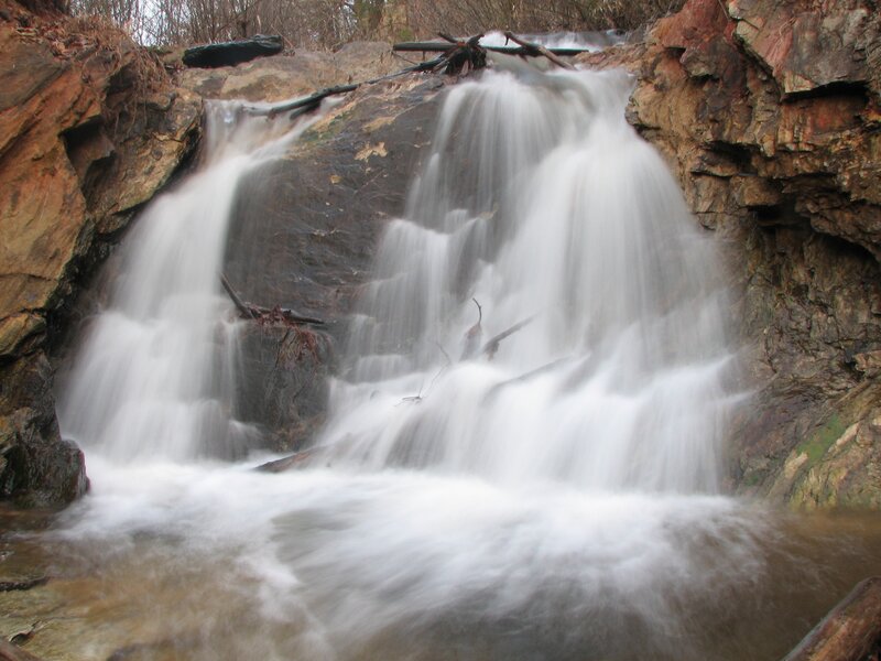 Waterfall cascading over rocks