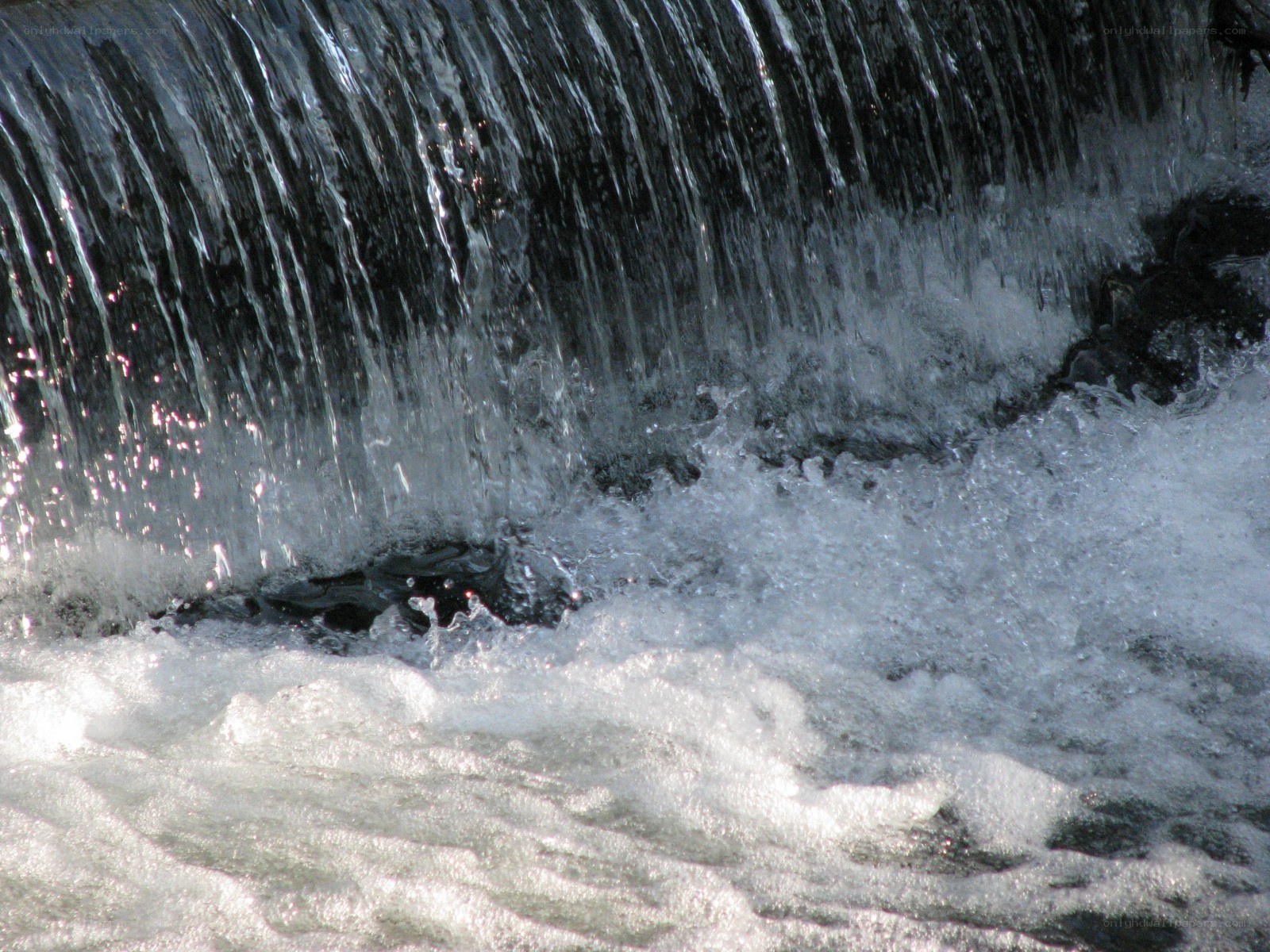 Waterfall cascading over rocks