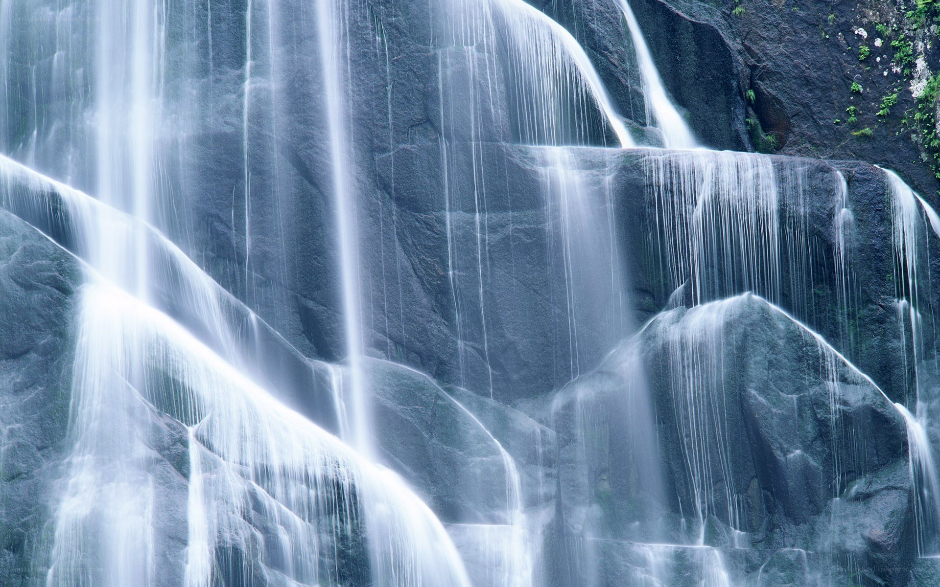 Waterfall cascading over rocks