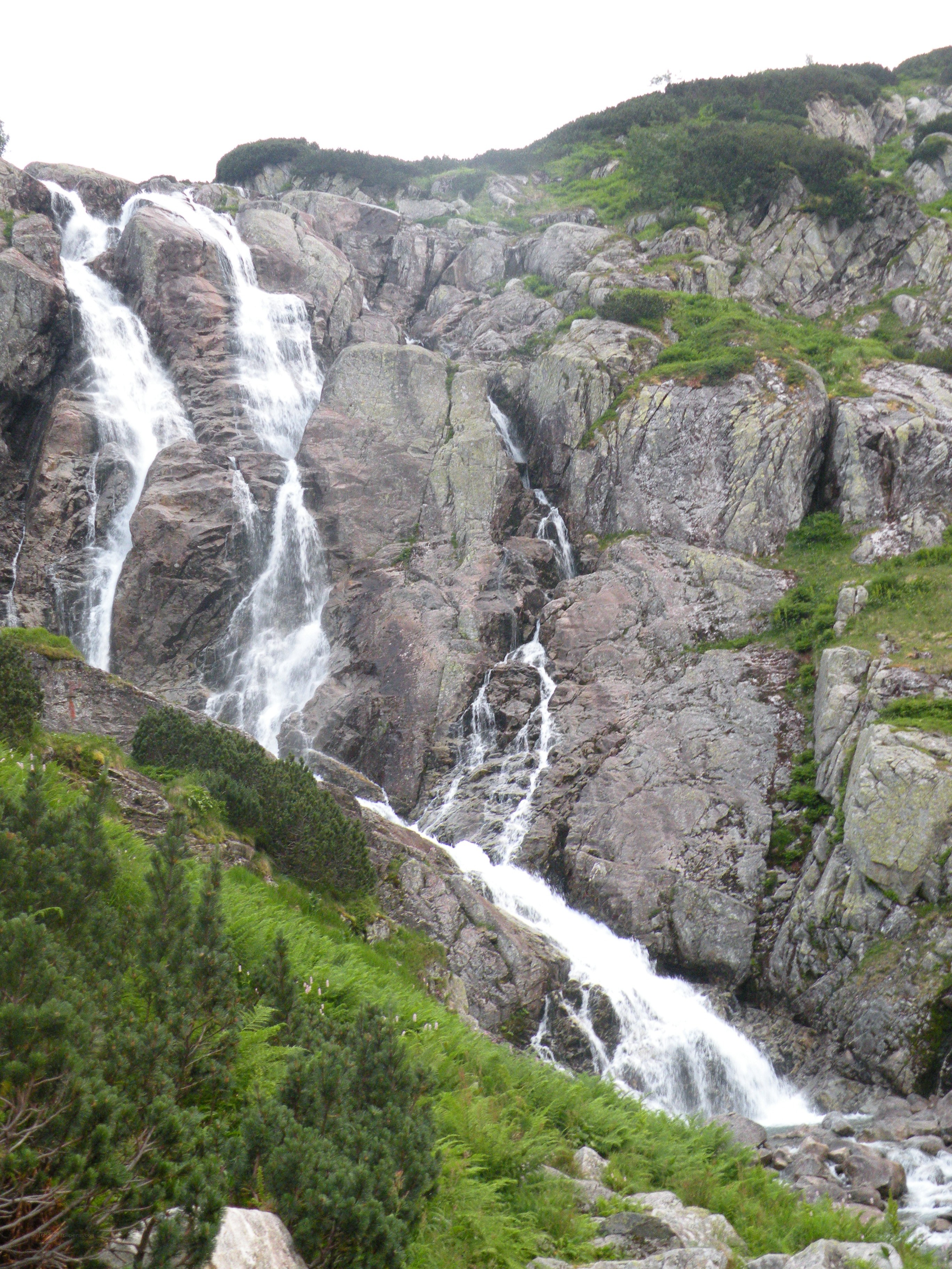 Waterfall cascading over rocks
