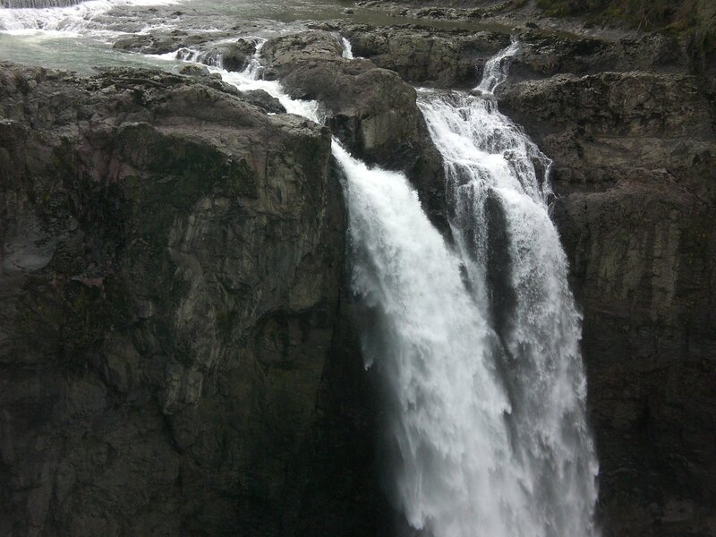 Waterfall cascading over rocks