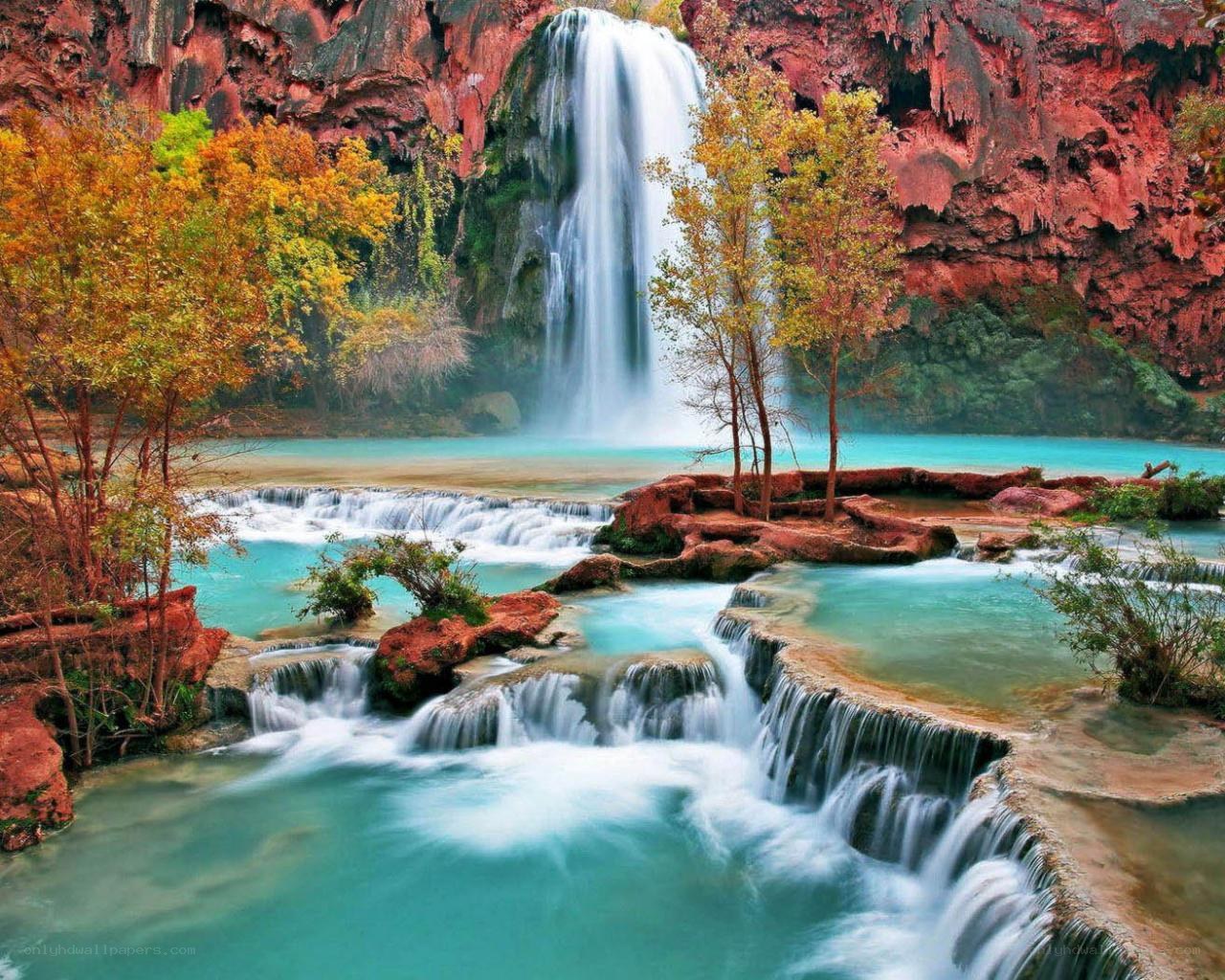 Waterfall in a canyon