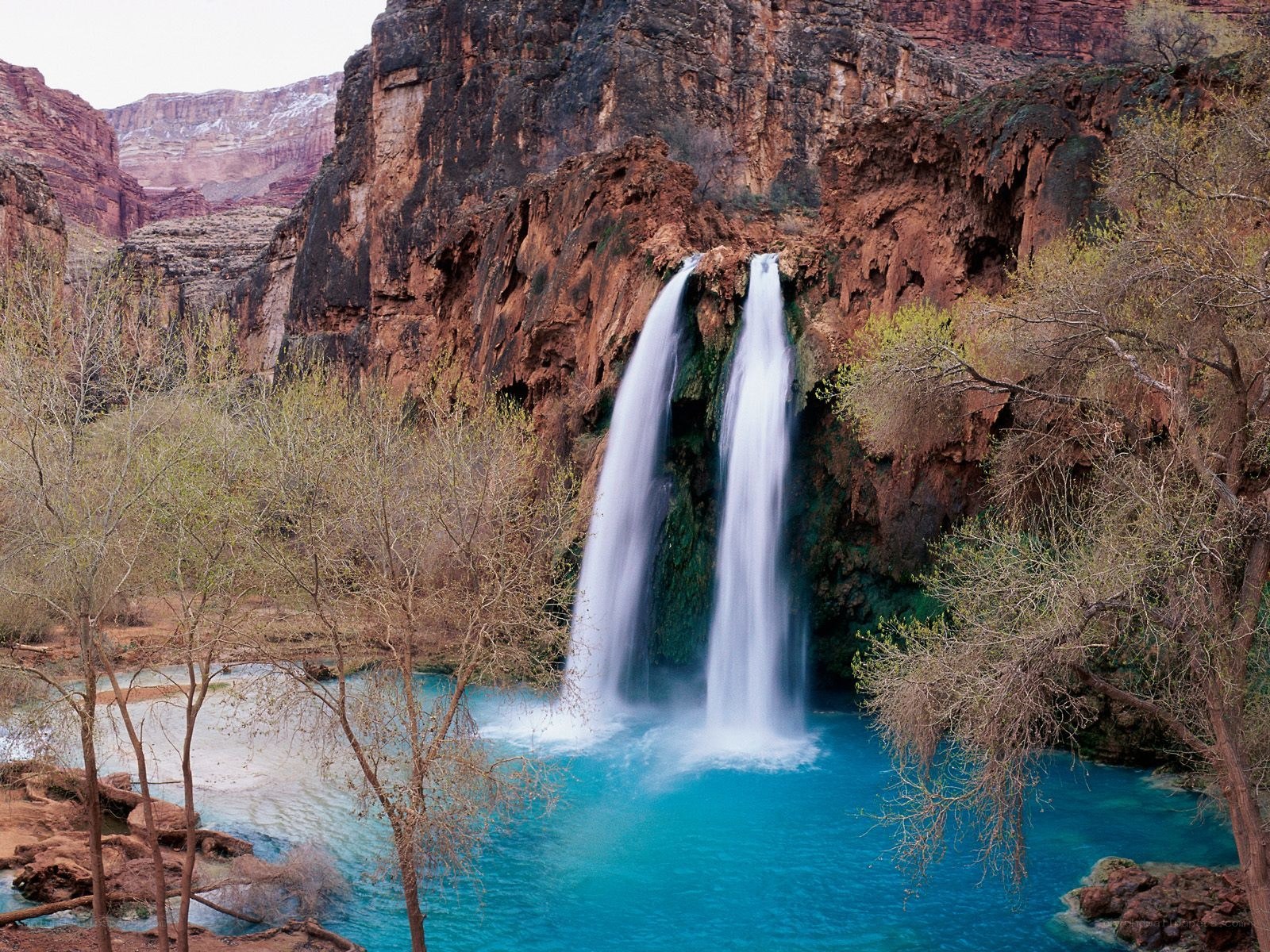 Waterfall in a canyon