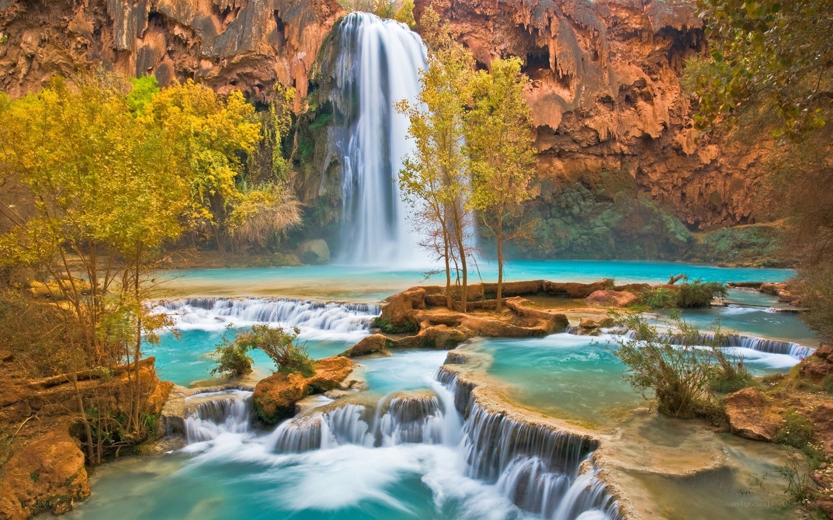 Waterfall in a canyon
