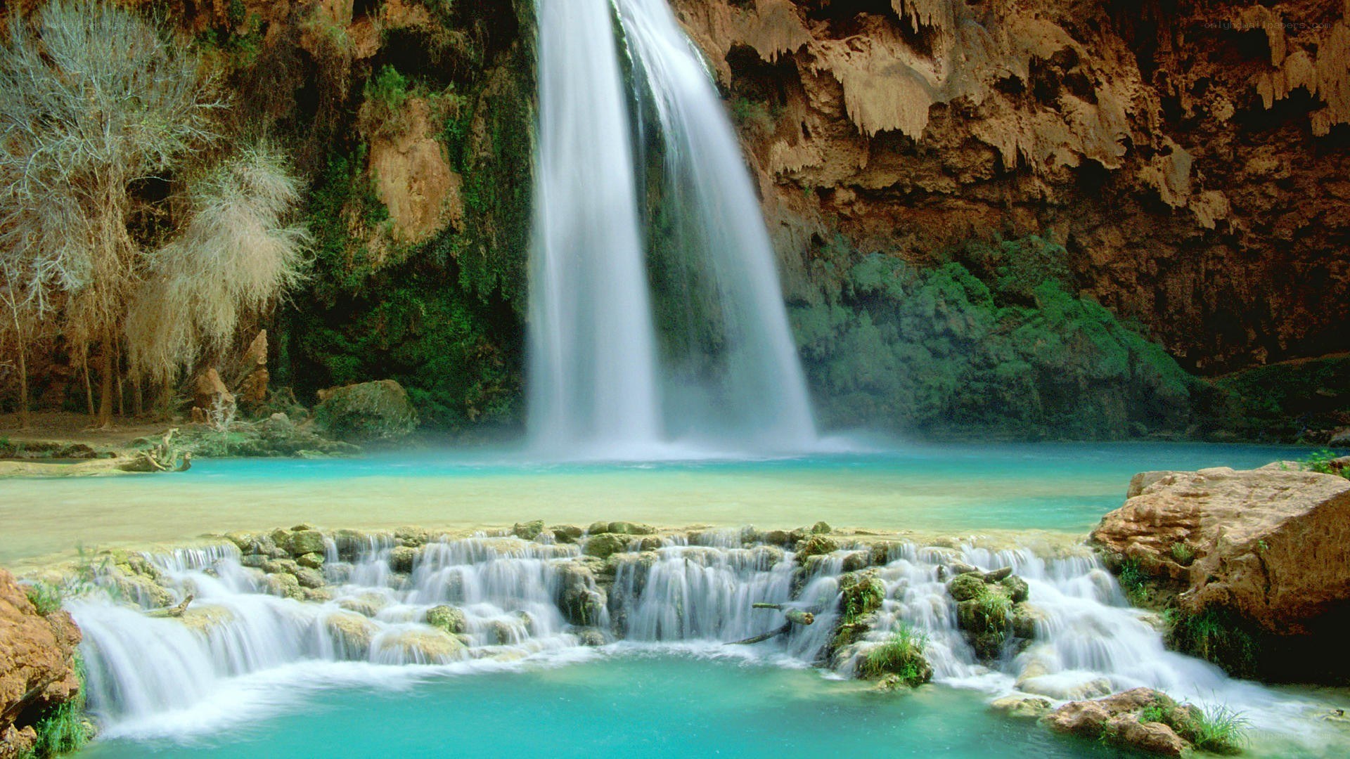 Waterfall in a canyon