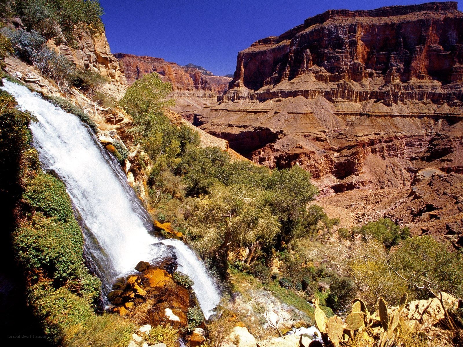 Waterfall in a canyon