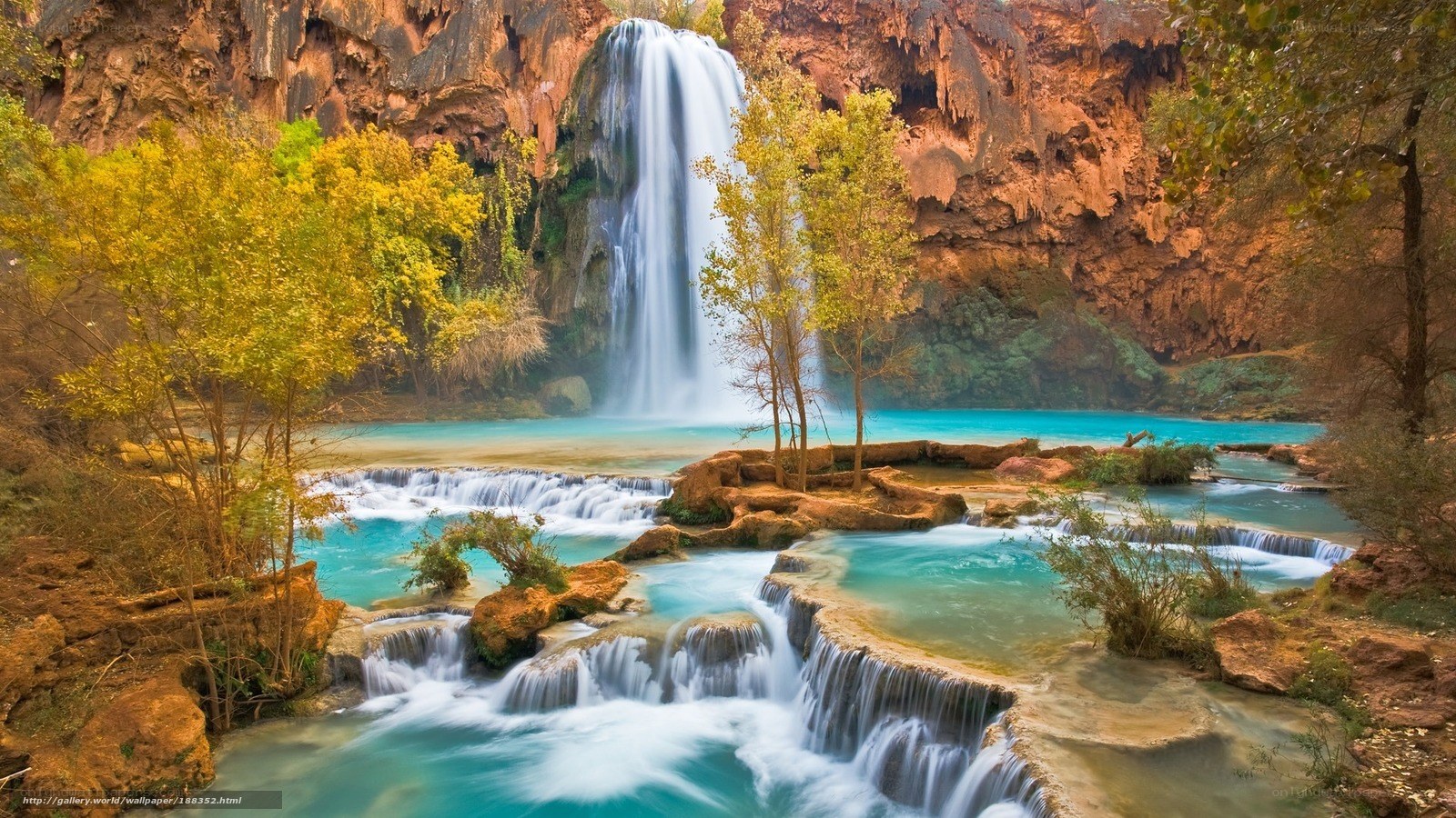 Waterfall in a canyon