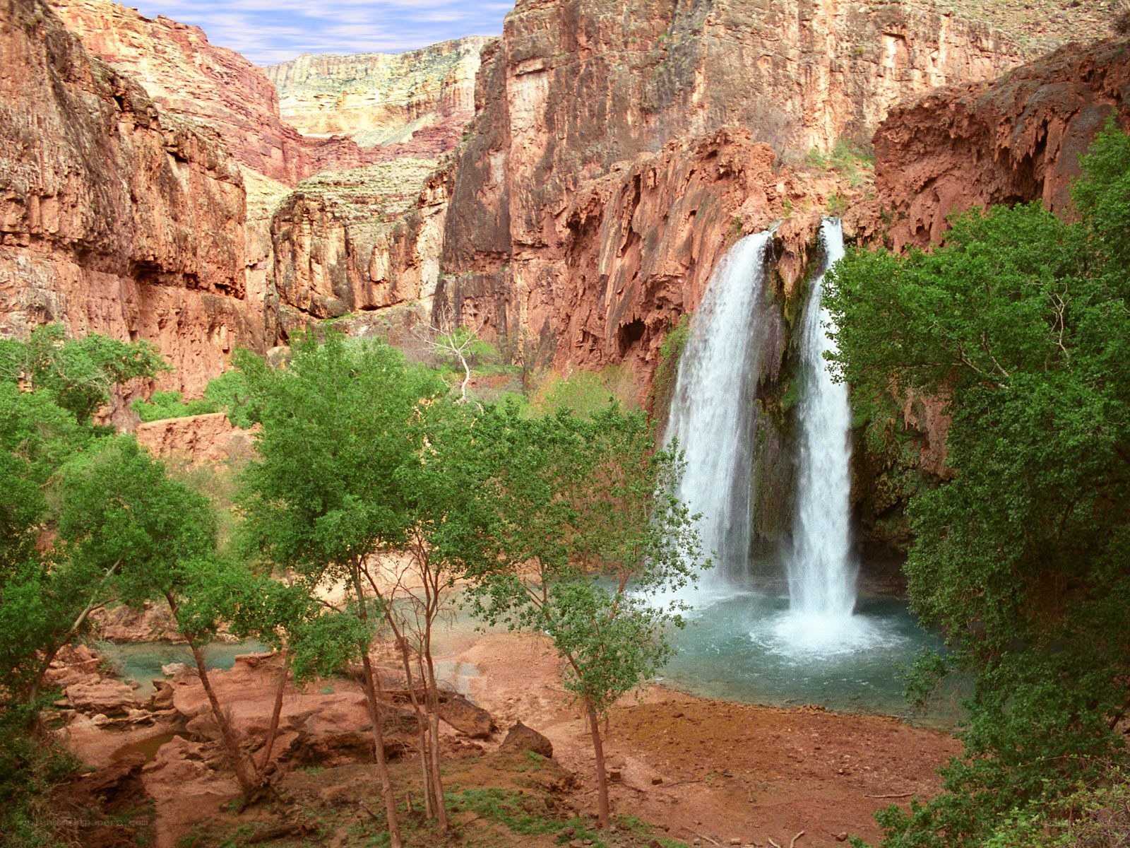 Waterfall in a canyon