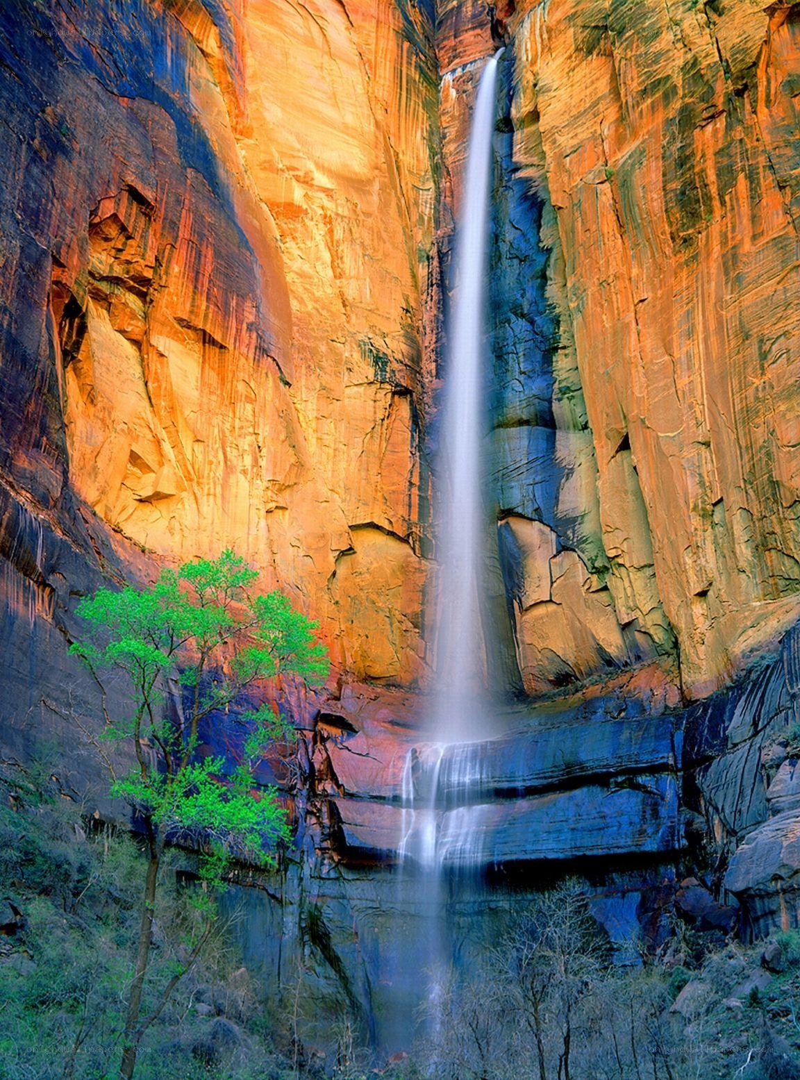 Waterfall in a canyon