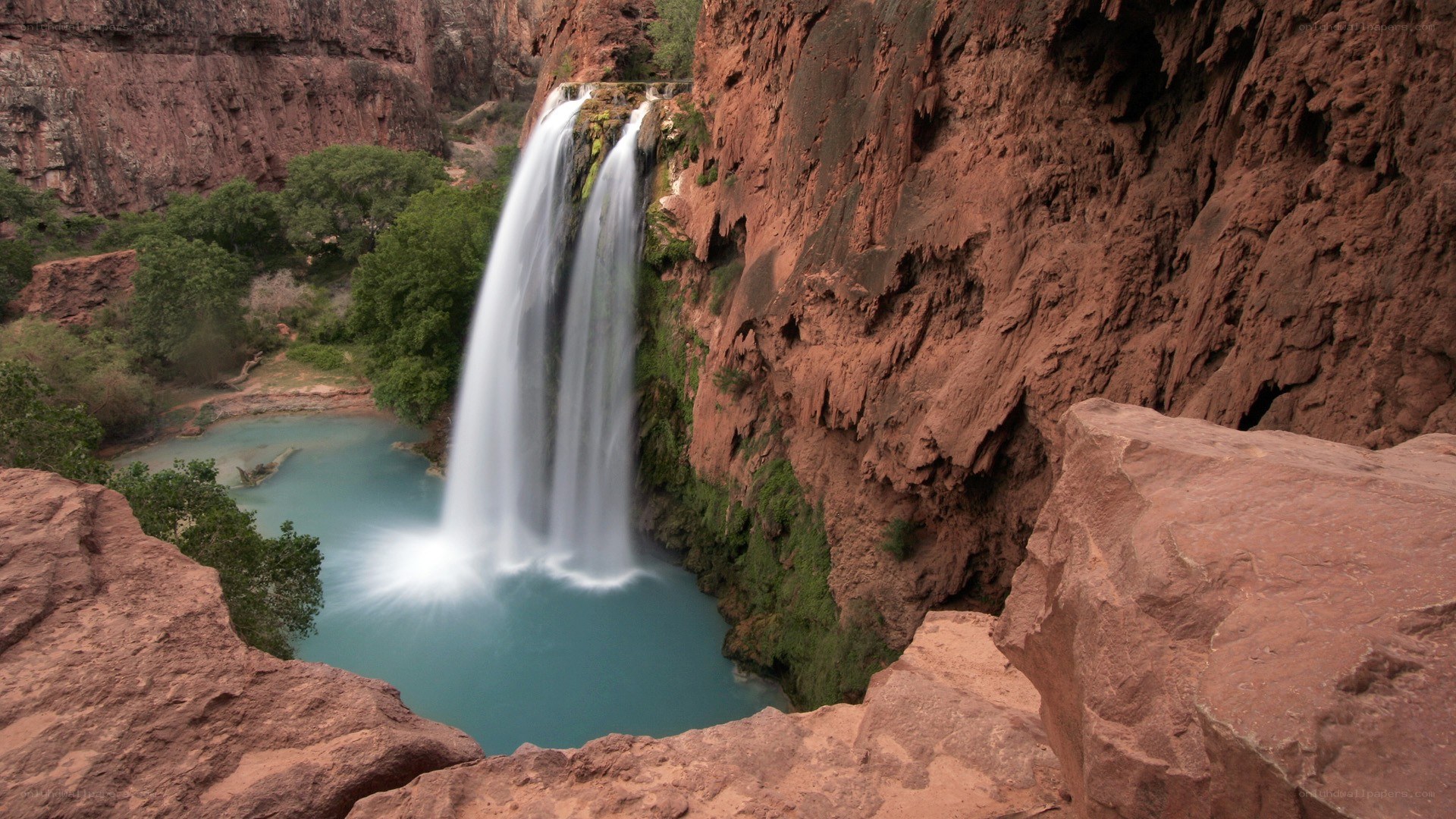 Waterfall in a canyon