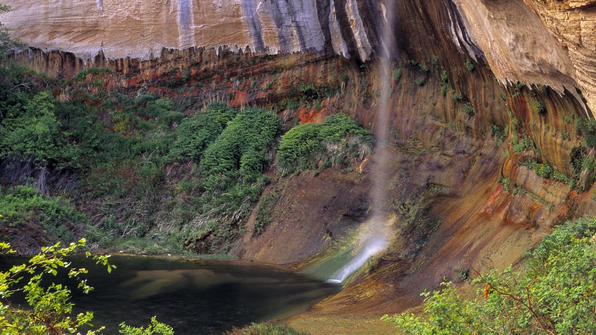 Waterfall in a canyon