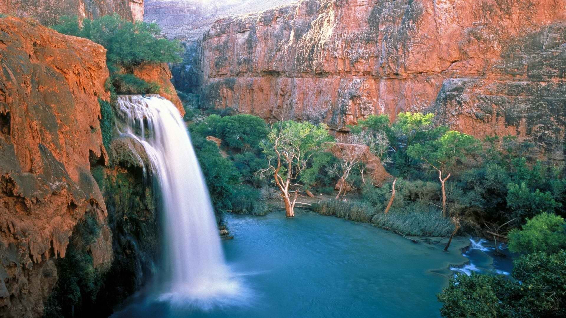 Waterfall in a canyon