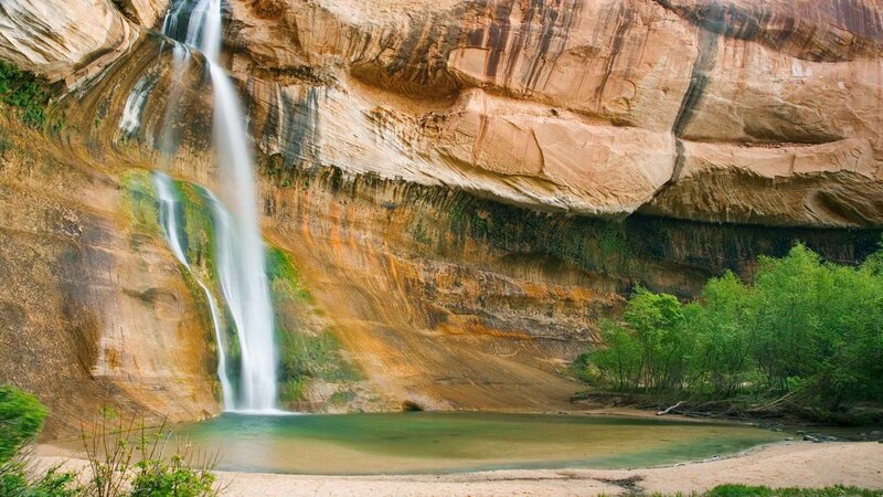 Waterfall in a canyon