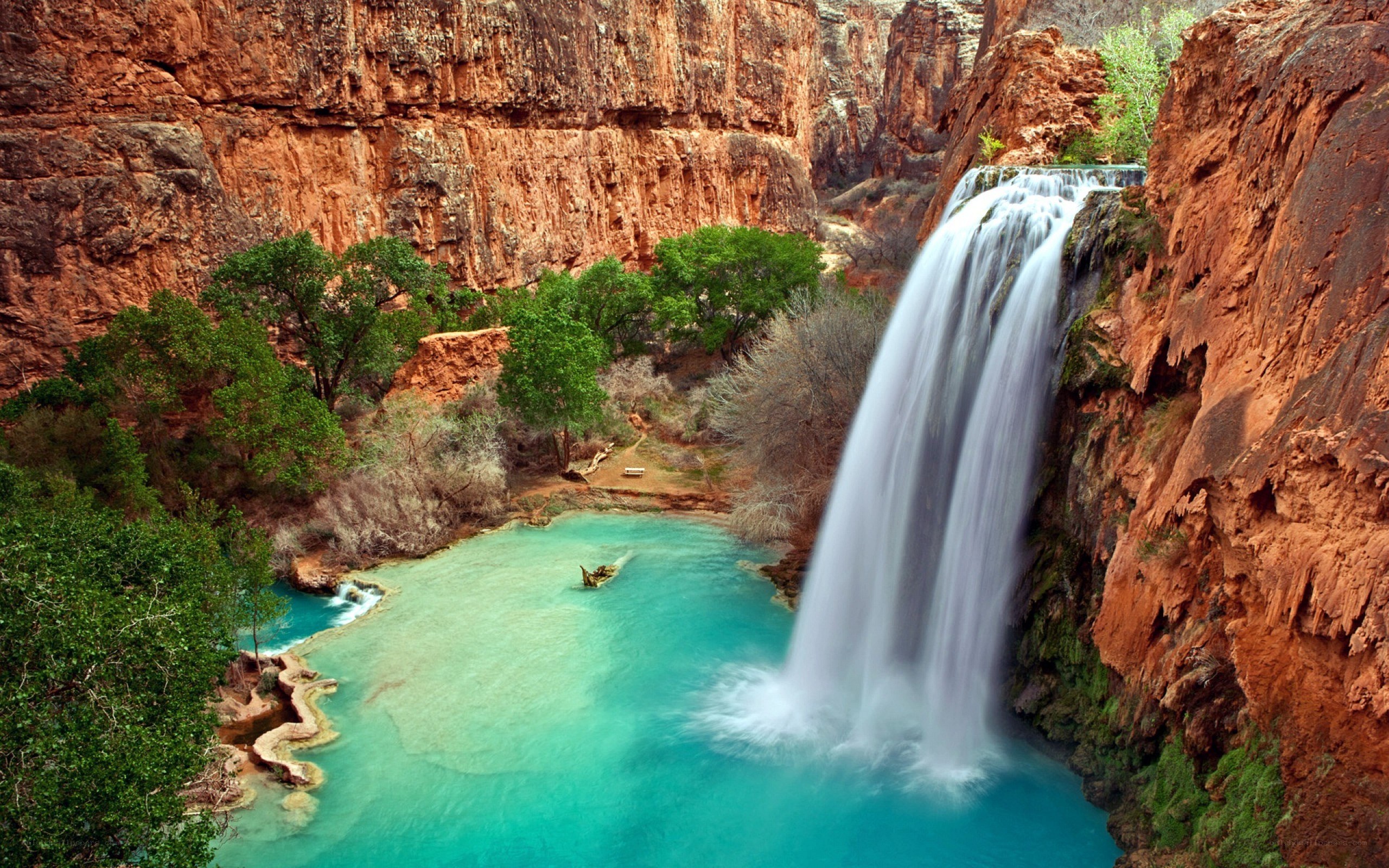 Waterfall in a canyon