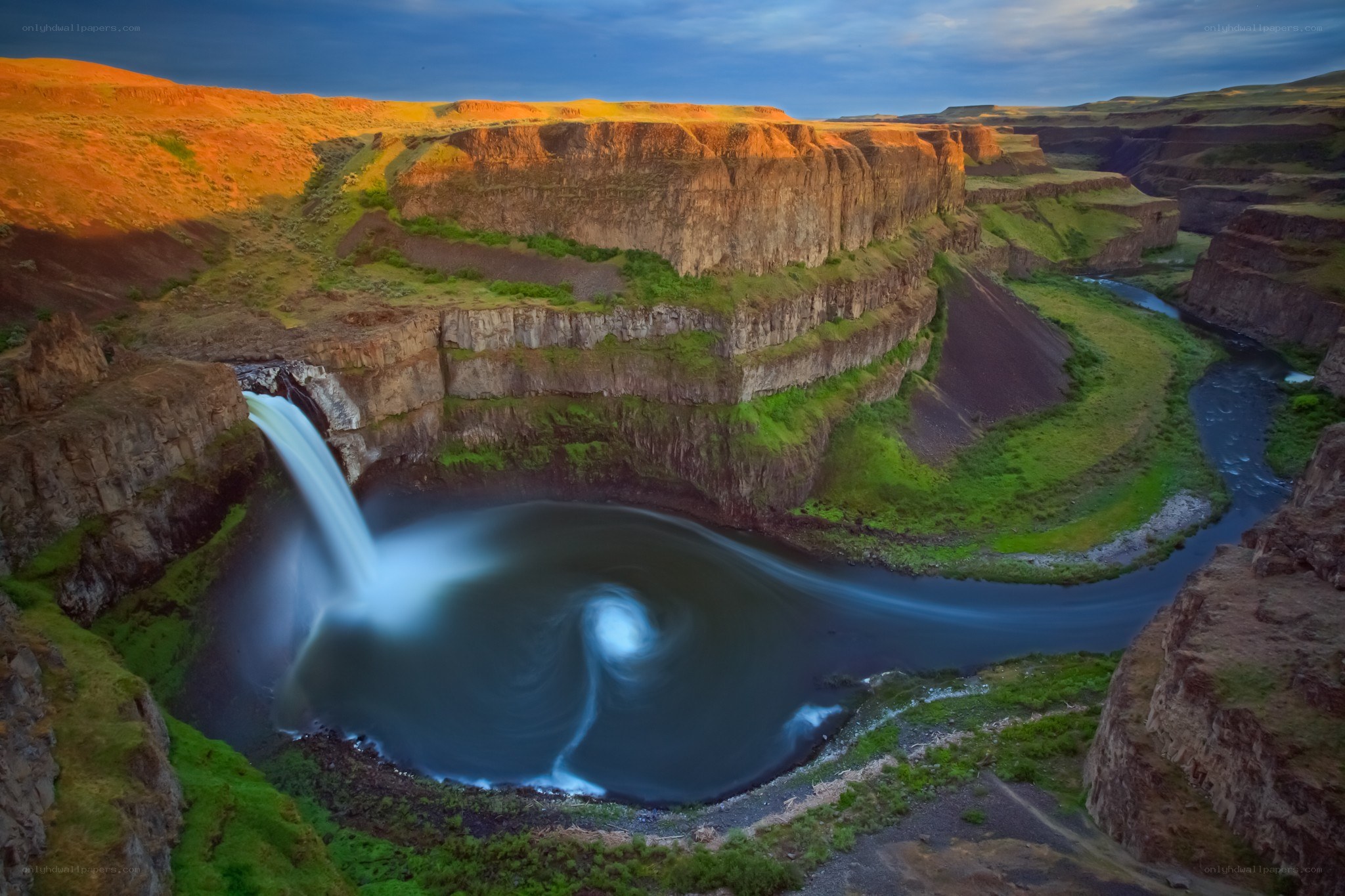 Waterfall in a canyon