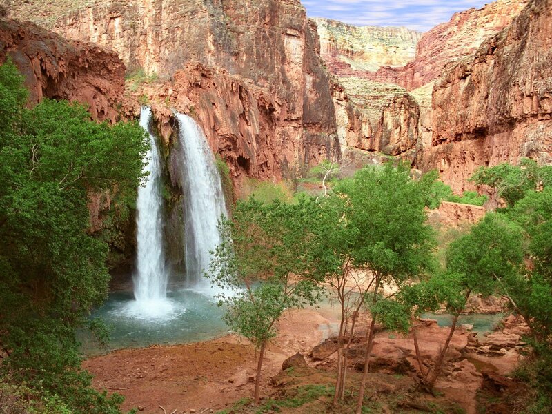 Waterfall in a canyon