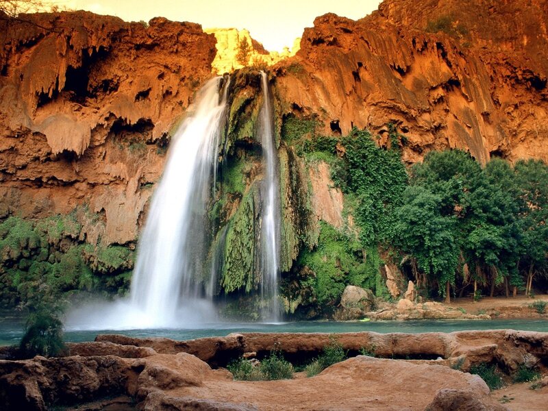 Waterfall in a canyon