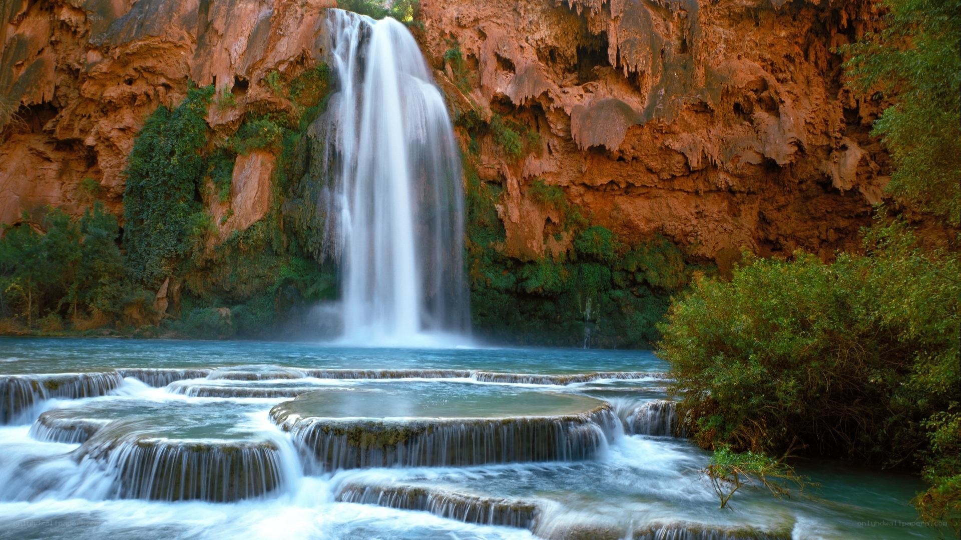 Waterfall in a canyon