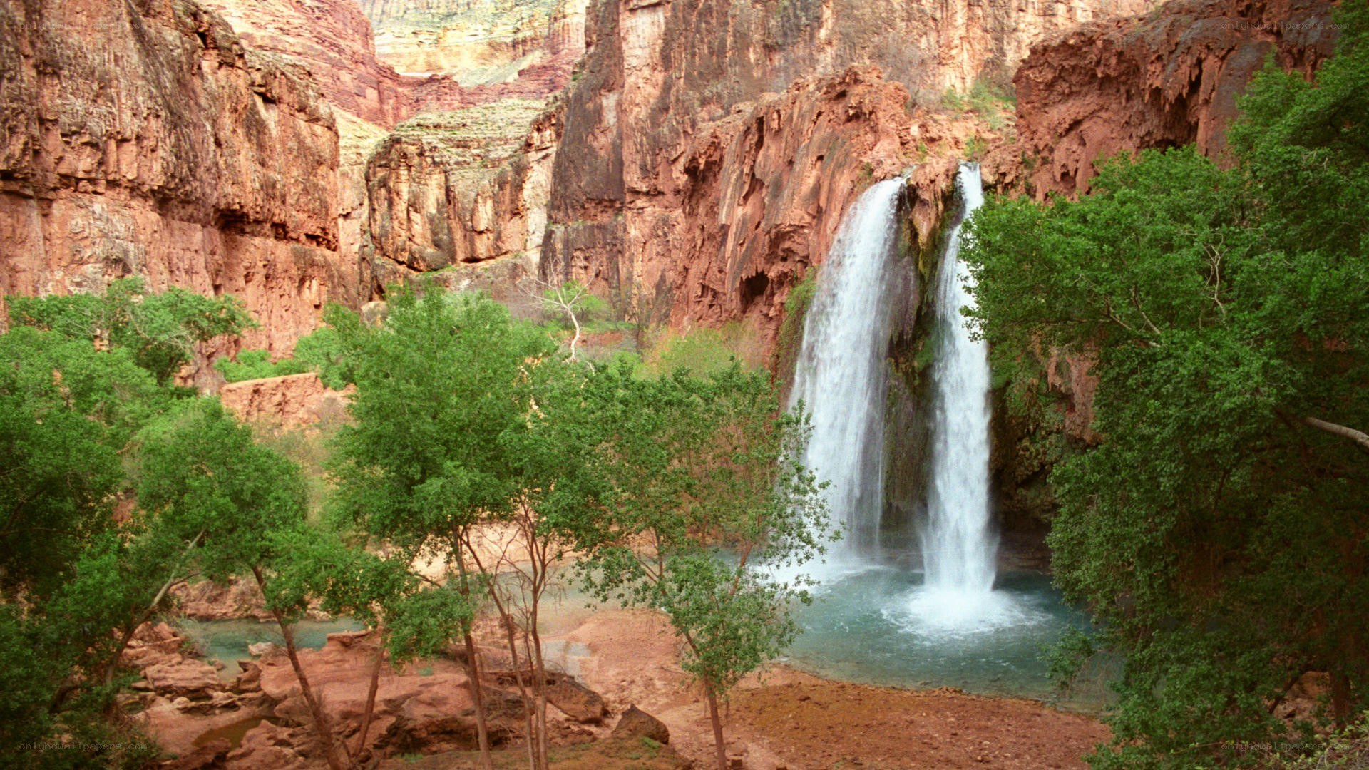 Waterfall in a canyon