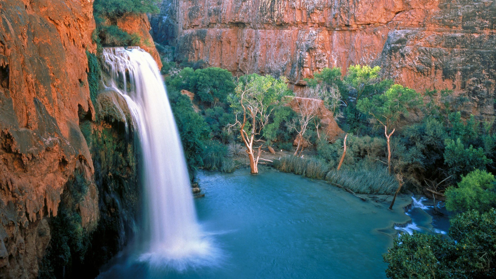 Waterfall in a canyon