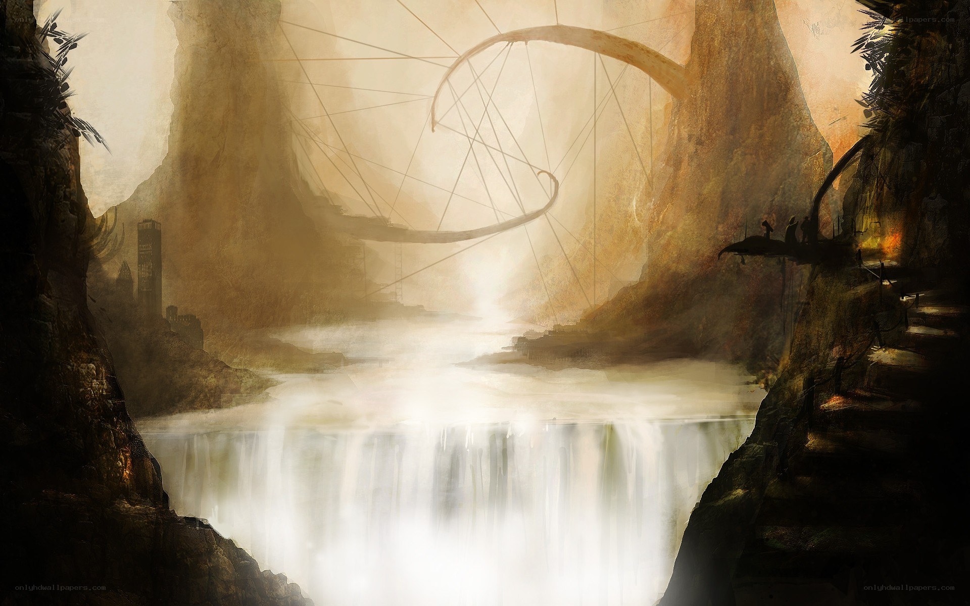 Waterfall in a canyon