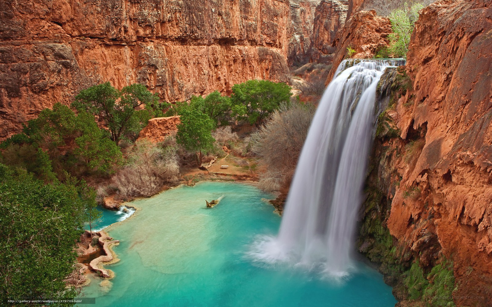 Waterfall in a canyon