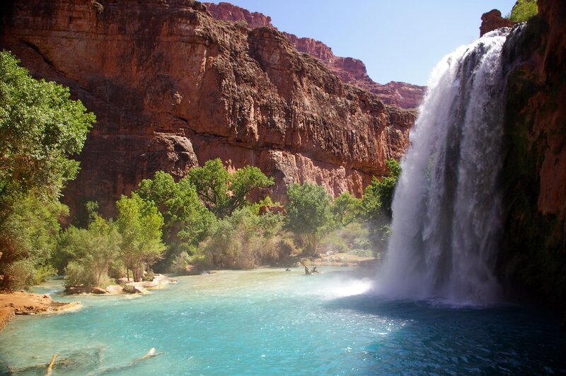 Waterfall in a canyon