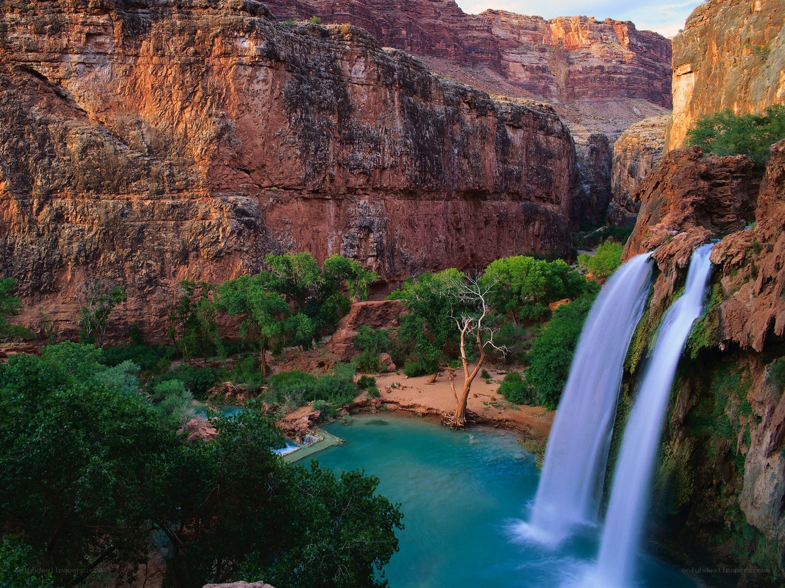 Waterfall in a canyon