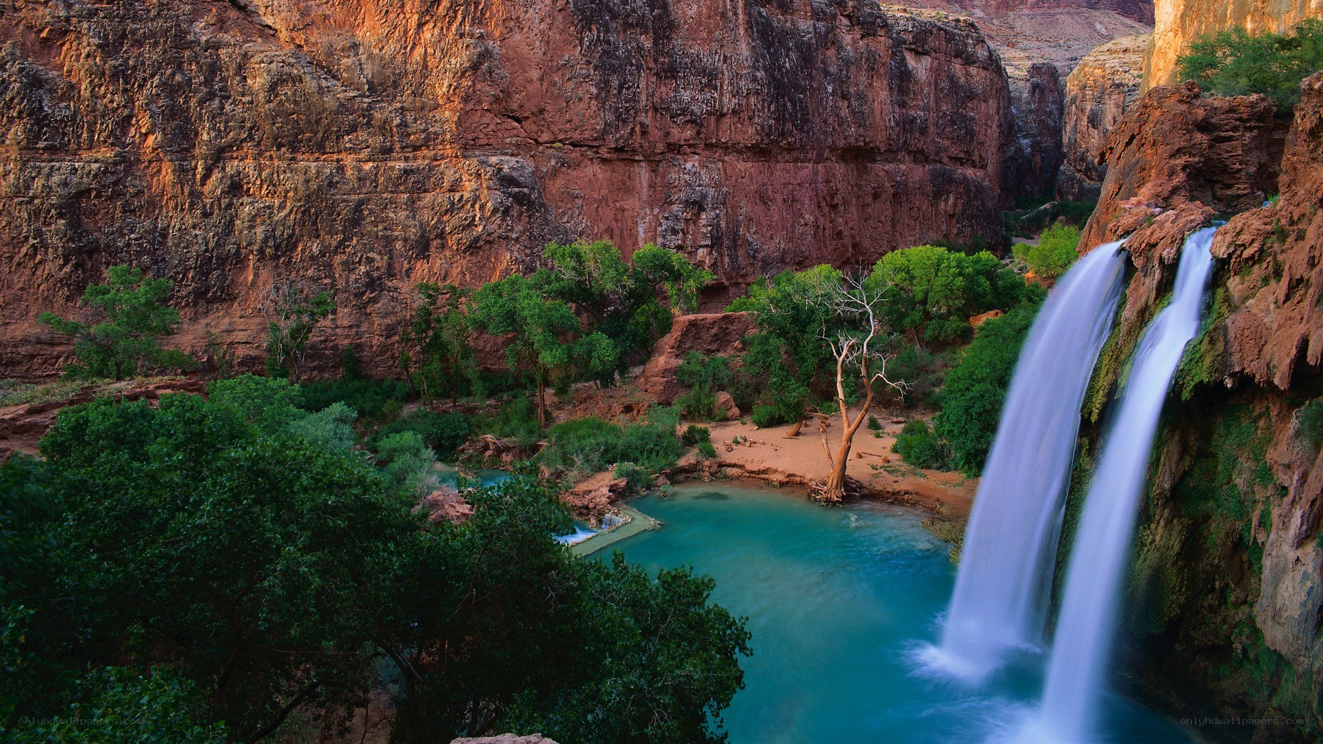 Waterfall in a canyon