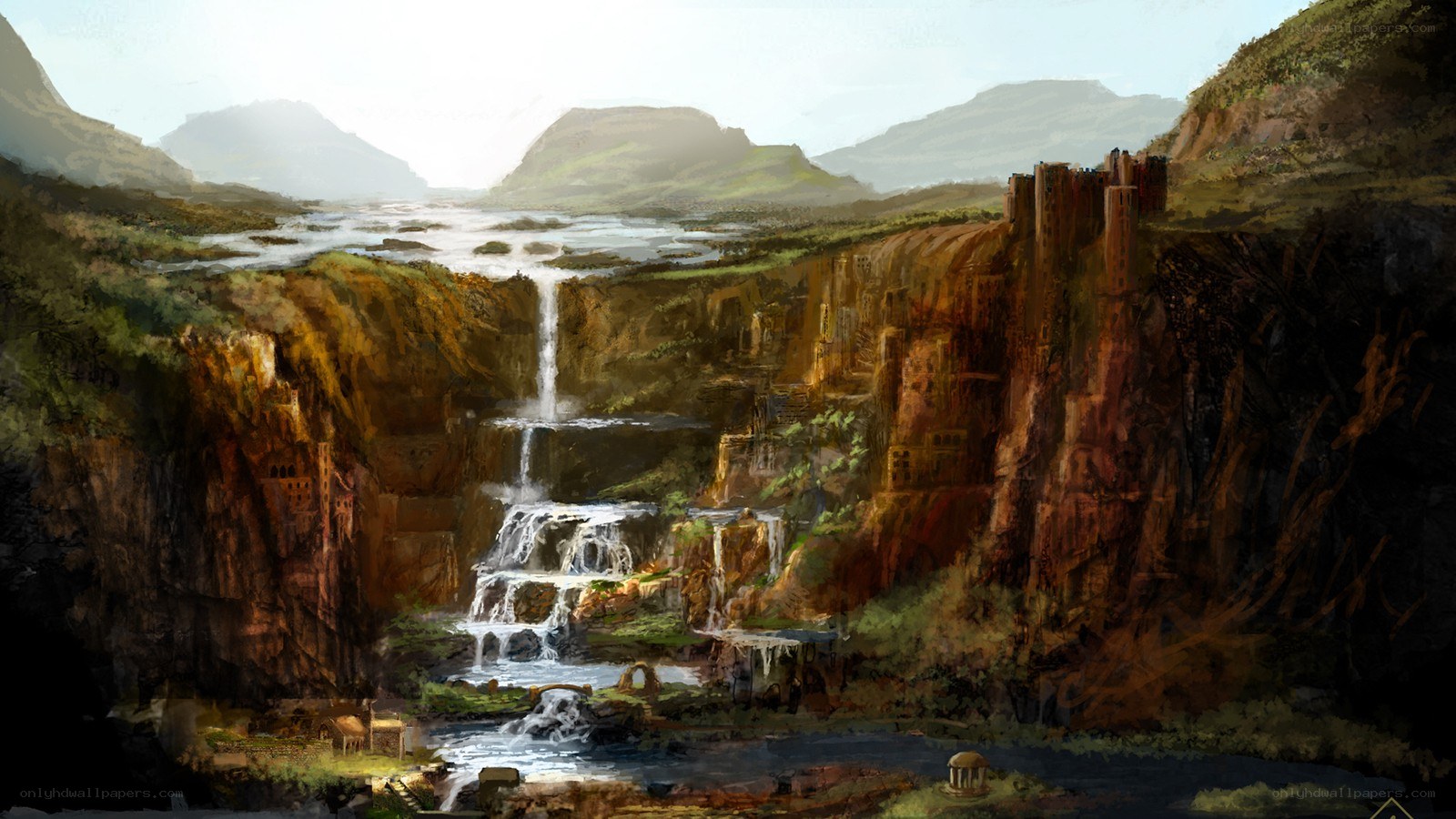 Waterfall in a canyon